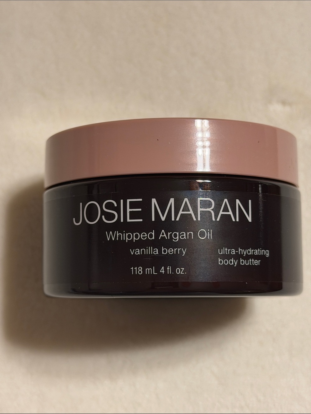 JOSIE MARAN Whipped Argan Oil Body Butter - Vanilla Berry . 4oz/118ml